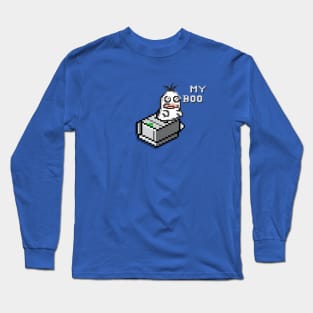oh My Boo funny Pixel Ghost Long Sleeve T-Shirt
